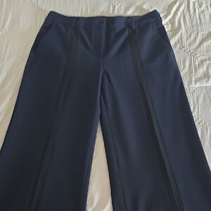 Les Copains Navy Wide Leg Pants, Sz 42 NWOT